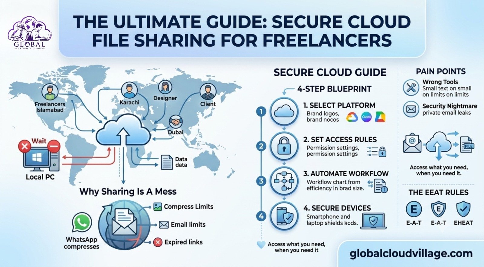 Secure Cloud Sharing Guide: Share Files Safely with Freelancers and Remote Teams